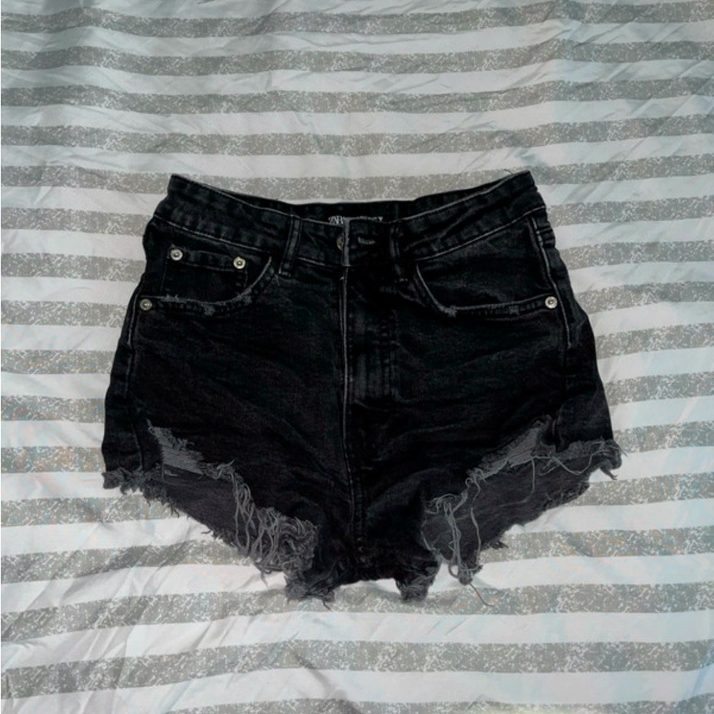 Zara Black Denim Shorts